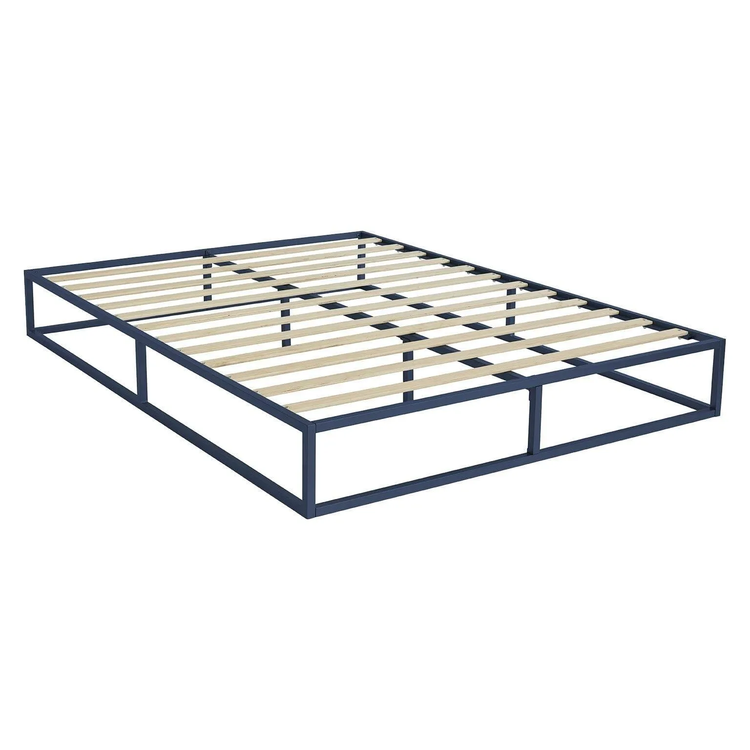 Outlet - Indy Double Platform Bed - Blue Metal