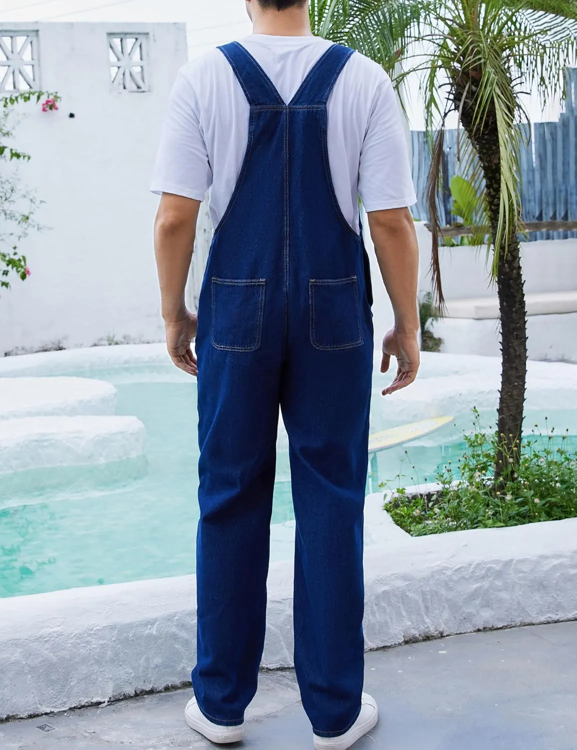 Overalls for Men Fashion Coveralls Work Utility Denim Women Bib Jumpsuit with Pockets