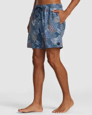 Paisley Patch Volley 17" - Blue