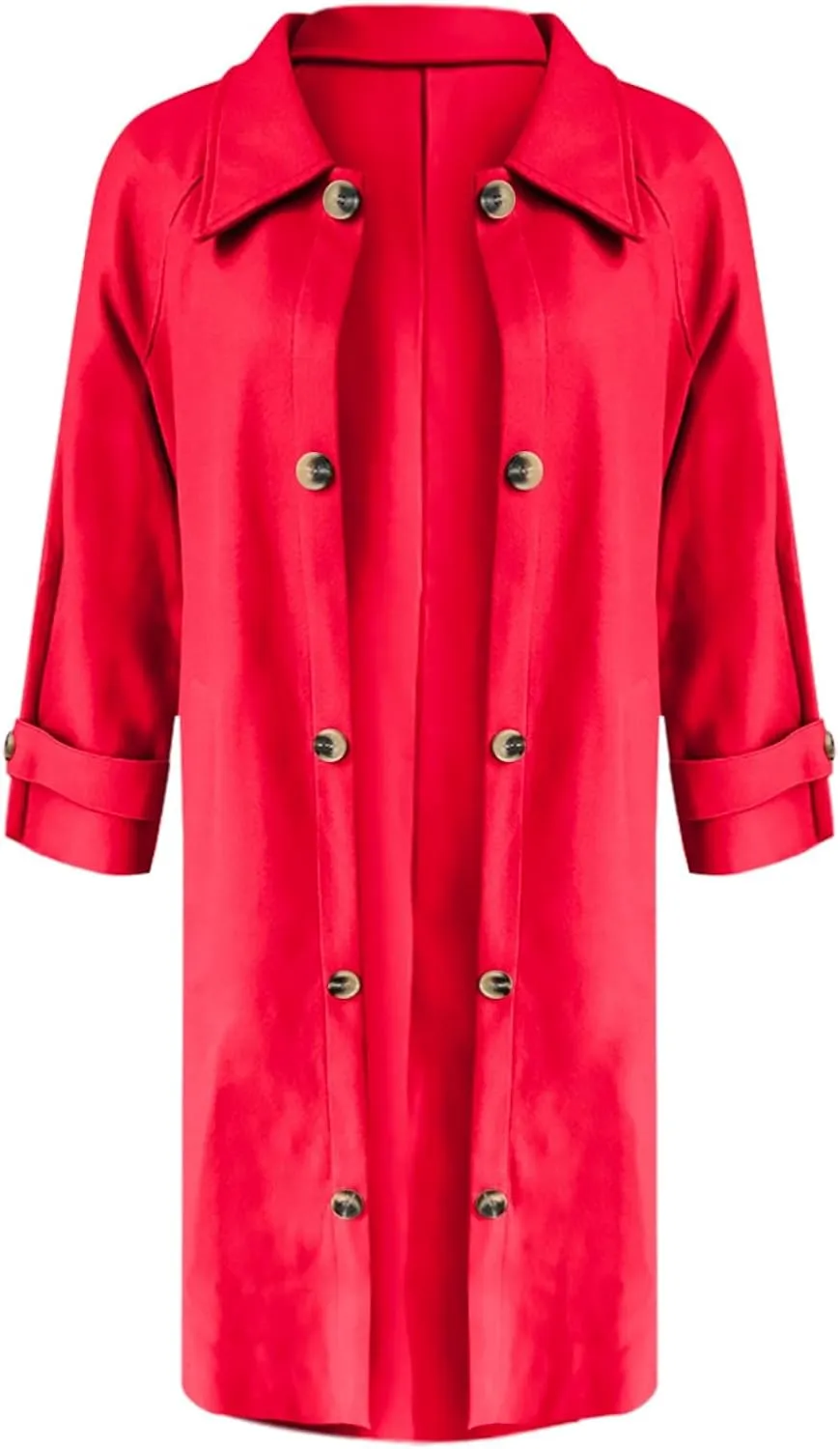 Petite Trench Coat Casual Fuzzy Jacket Loose Fitting Warm Winter Outwear Fashion Lapel Jacket Coats Overcoat for