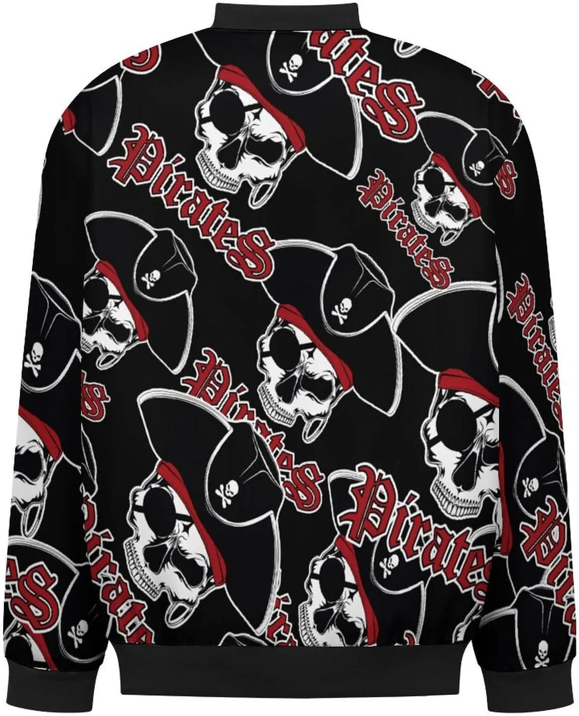Pirate Captain Skull Men's Bomber Jacket Lightweight Windbreaker Fashion Spring Fall Coats Casual Jackets for Men