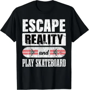Play Skateboard Funny Skateboarding Skateboarder Graphic T-Shirt