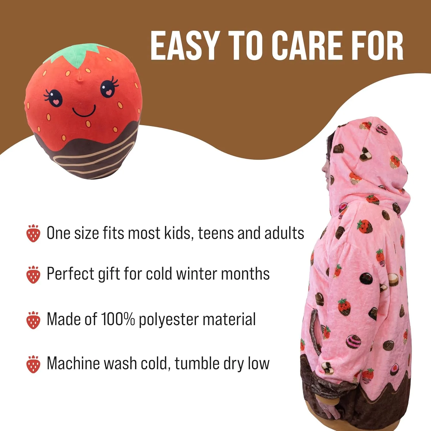 Plushible Wearable Blanket Hoodie, 2-in-1 Oversized Hoodie Blanket Pillow, Long Sleeve Sweatshirt Pocket, Cozy Holiday Gift