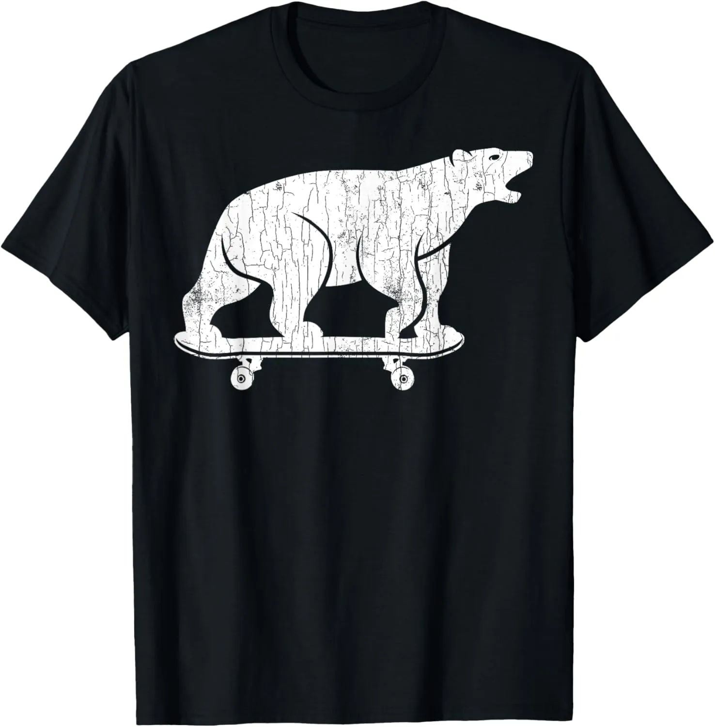 Polar Bear Funny Skateboard Graphic T-Shirt