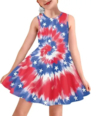 POLERO Mushroom Dress for Girls Summer Casual Party A-Line Midi Tank Dress Sleeveless Sundress for Kids 3-16 Years