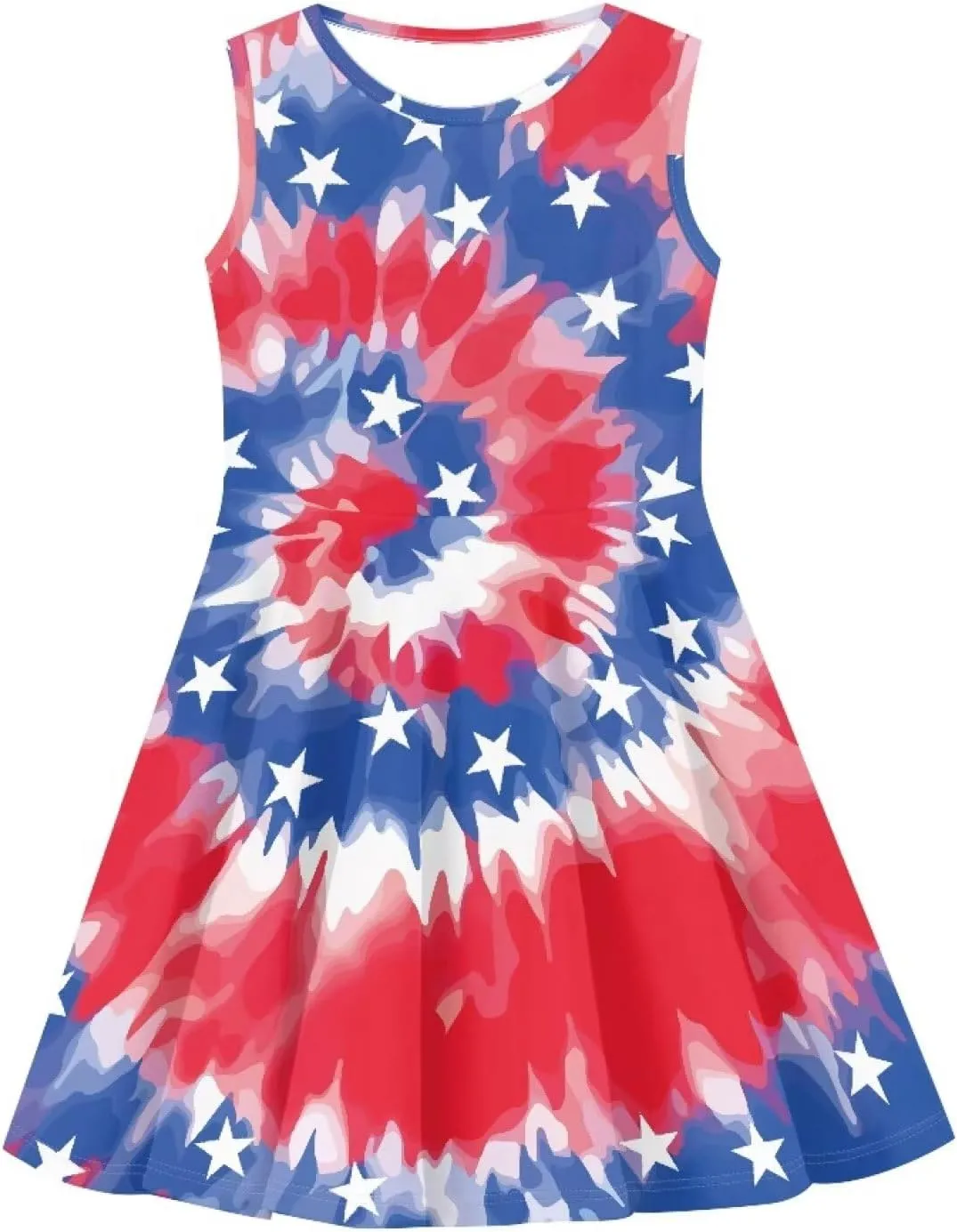 POLERO Mushroom Dress for Girls Summer Casual Party A-Line Midi Tank Dress Sleeveless Sundress for Kids 3-16 Years