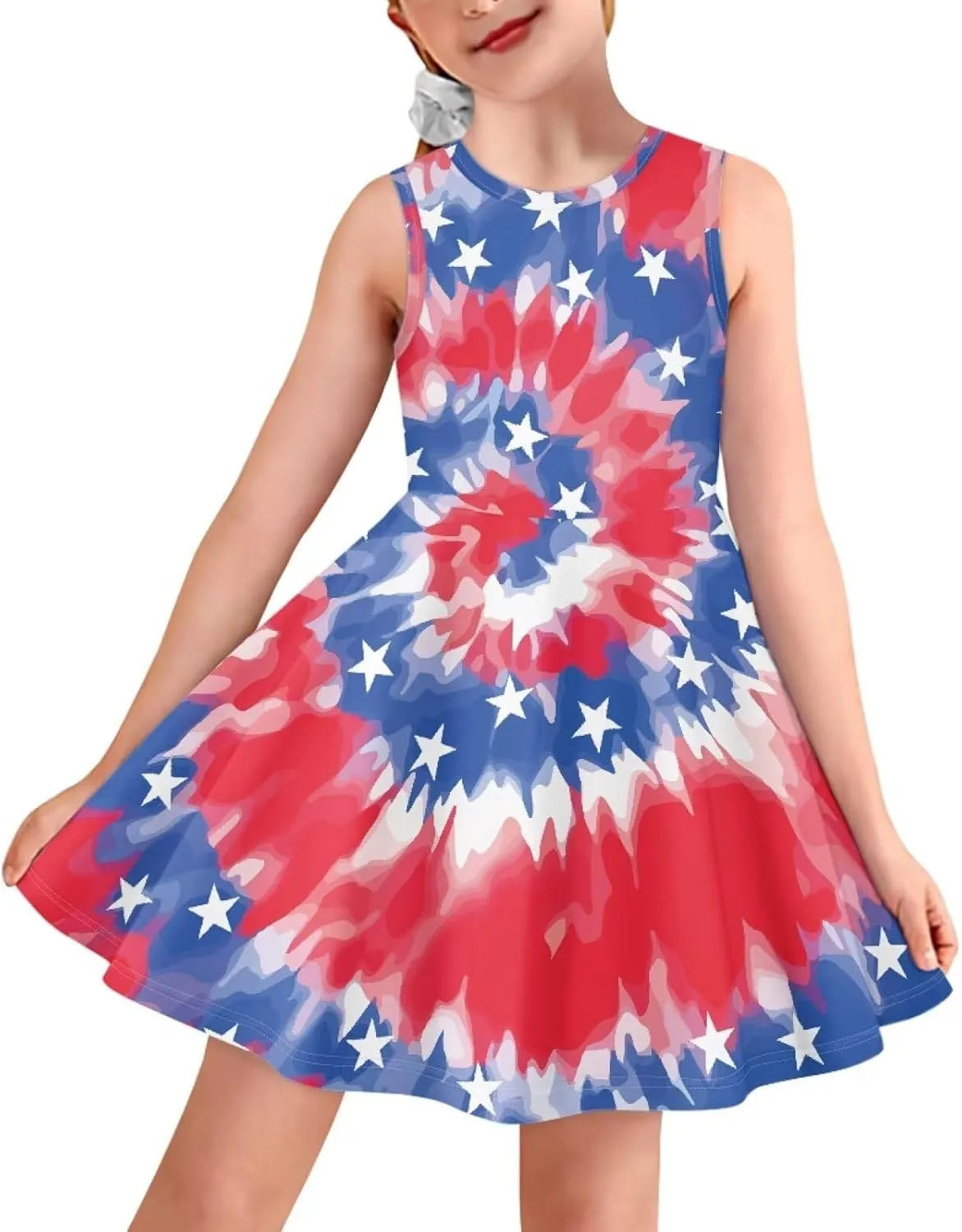 POLERO Mushroom Dress for Girls Summer Casual Party A-Line Midi Tank Dress Sleeveless Sundress for Kids 3-16 Years