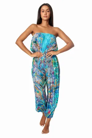 Poppy Garden Hippie Bohemian Jumpsuits with Front Pockets