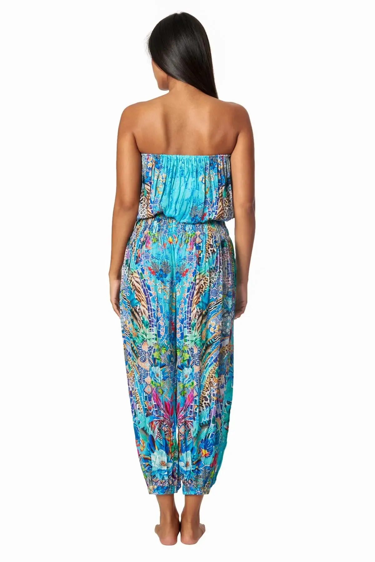 Poppy Garden Hippie Bohemian Jumpsuits with Front Pockets