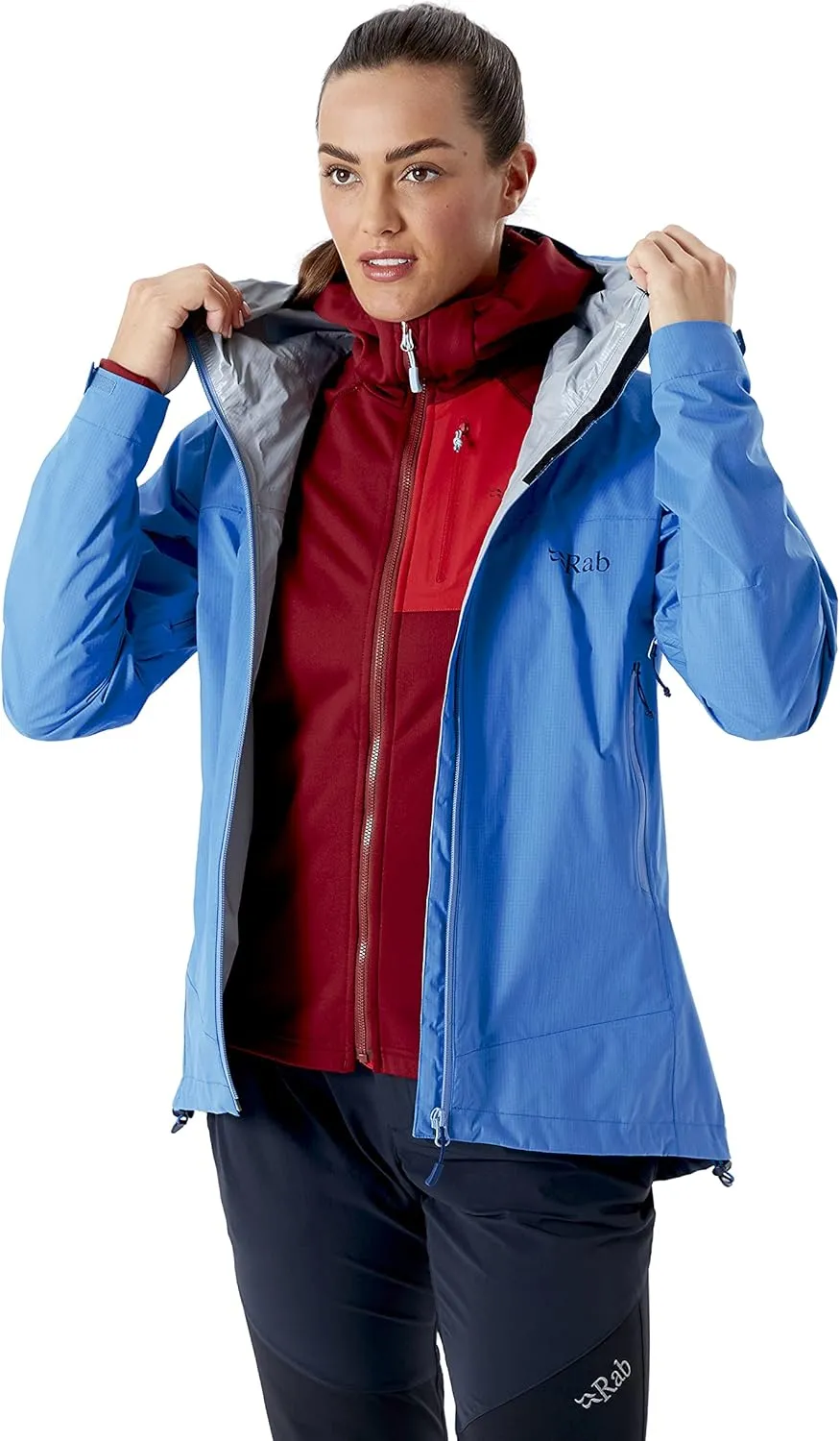 Rab Women's Downpour Plus 2.0 Waterproof Breathable Jacket for Hiking & Climbing