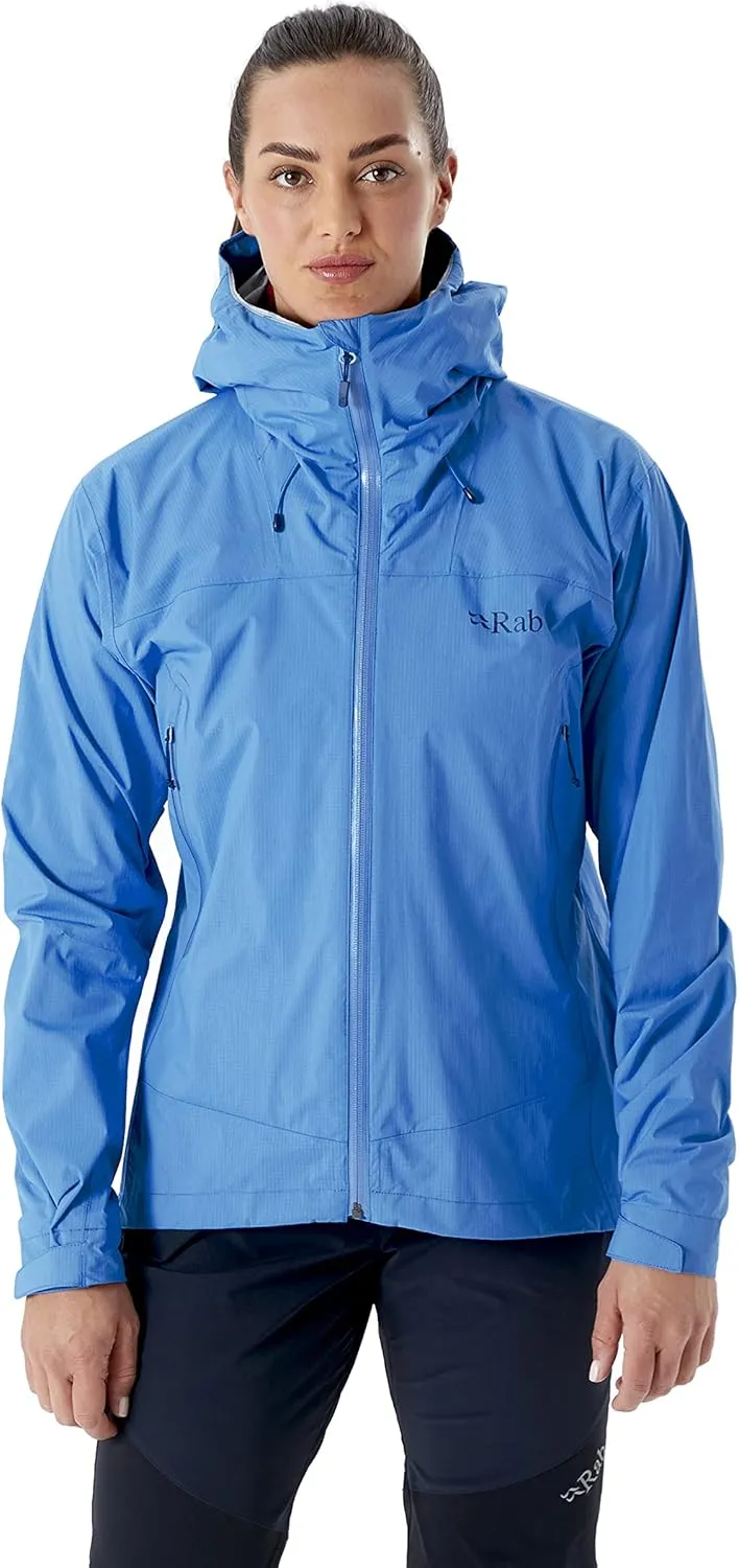 Rab Women's Downpour Plus 2.0 Waterproof Breathable Jacket for Hiking & Climbing