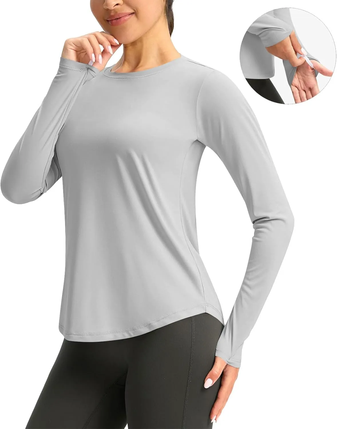 Rash Guard for Women UPF 50  Sun Protection Fishing Shirt Outdoor Quick Dry Lightweight UV Long Sleeve Hiking Shirts