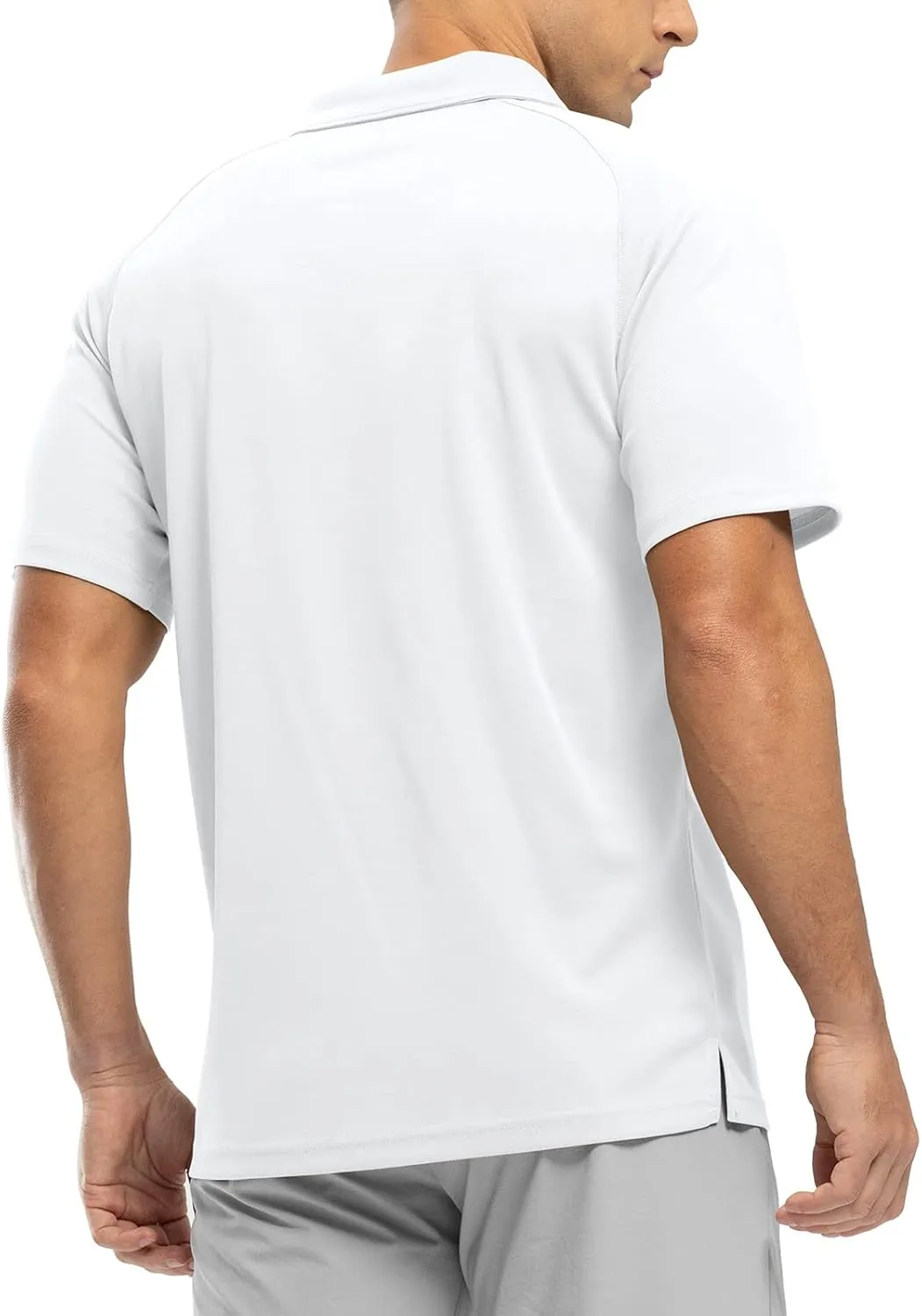 Rdruko Men's Polo Shirts with Pocket Short Sleeve Dry Fit 1/4 Zip Golf Sports Collared Summer T Shirts