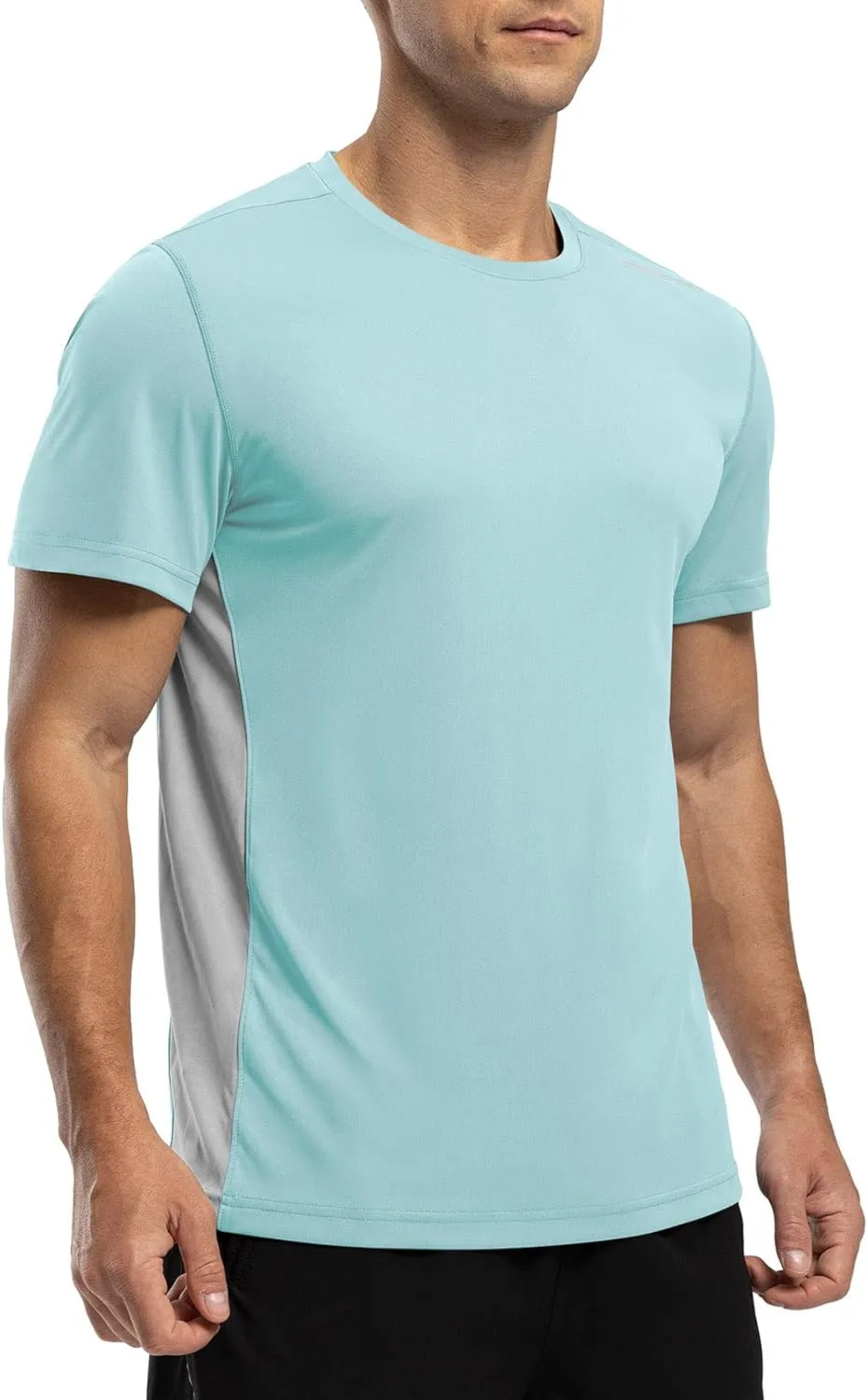 Rdruko Men's Rash Guard Swim Shirts Short Sleeve UPF 50  UV Protection Quick Dry Fishing Surf Active T Shirts