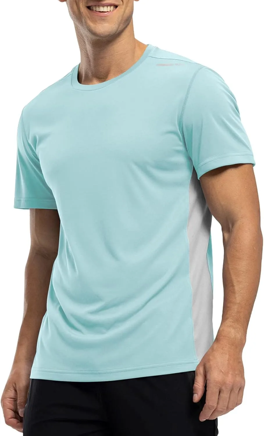 Rdruko Men's Rash Guard Swim Shirts Short Sleeve UPF 50  UV Protection Quick Dry Fishing Surf Active T Shirts