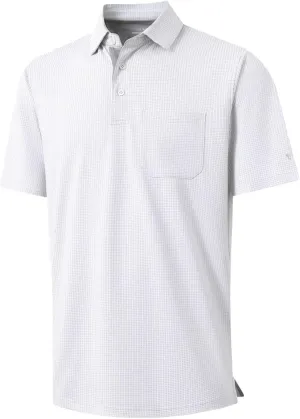 Rouen Mens Golf Shirts Short Sleeve Dry Fit Jacquard Performance Moisture Wicking Casual Pocket Collared Polo Shirts for Men