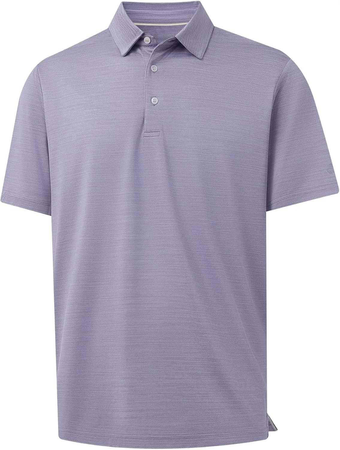 Rouen Polo Shirts for Men Dry Fit Performance Moisture Wicking Casual Jacquard Heather Collared Mens Golf Shirts Short Sleeve
