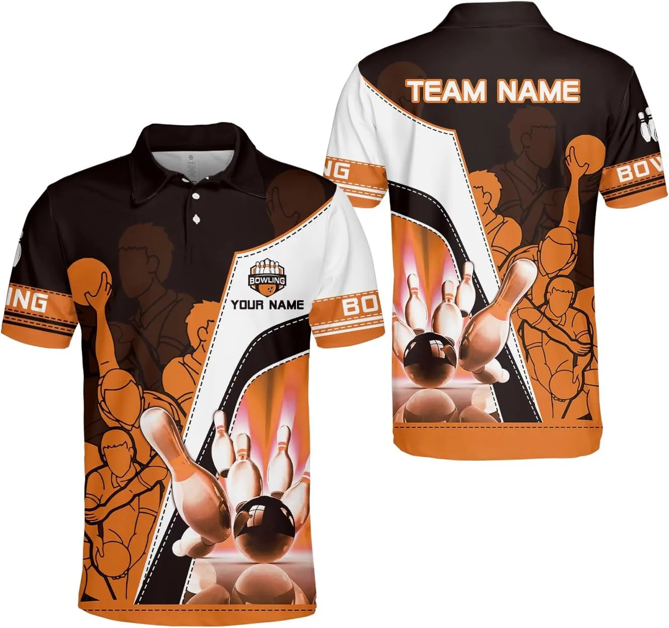 Royal Fight Personalized Bowling Polo Shirts 3D Custom Bowling Polo Shirt Bowling Shirts for Team Gift for Bowling Lover