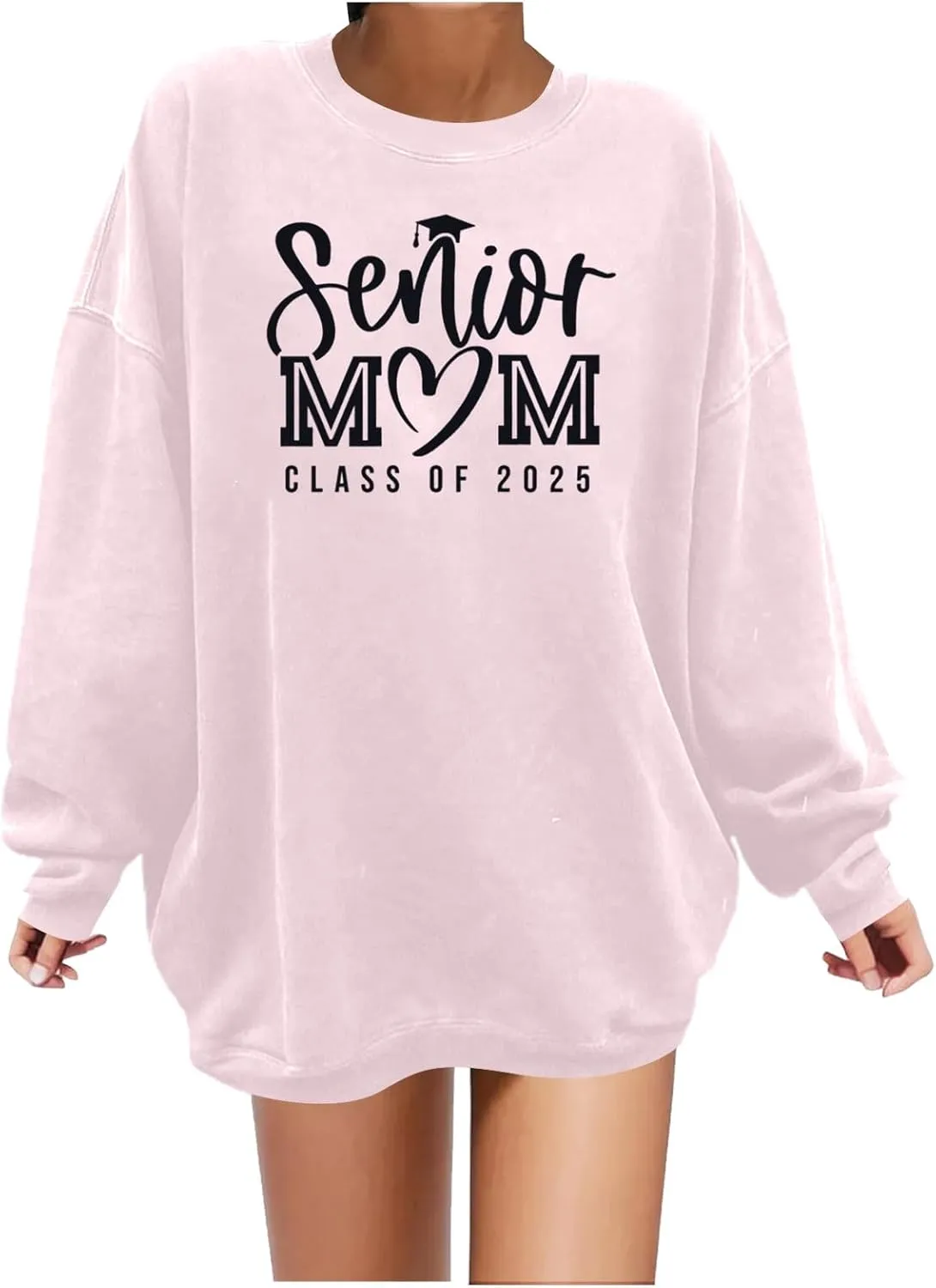 Senior Class of 2025 Sweatshirt Fall Outfits for Women Senior 2025 Proud Mom of Graduate Oversized Crewneck Shirts