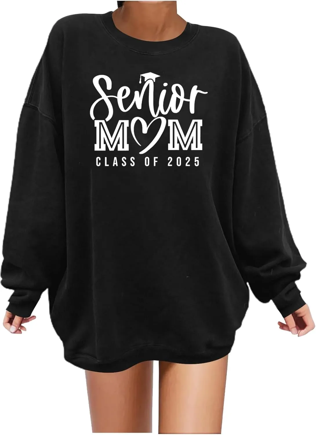 Senior Class of 2025 Sweatshirt Fall Outfits for Women Senior 2025 Proud Mom of Graduate Oversized Crewneck Shirts