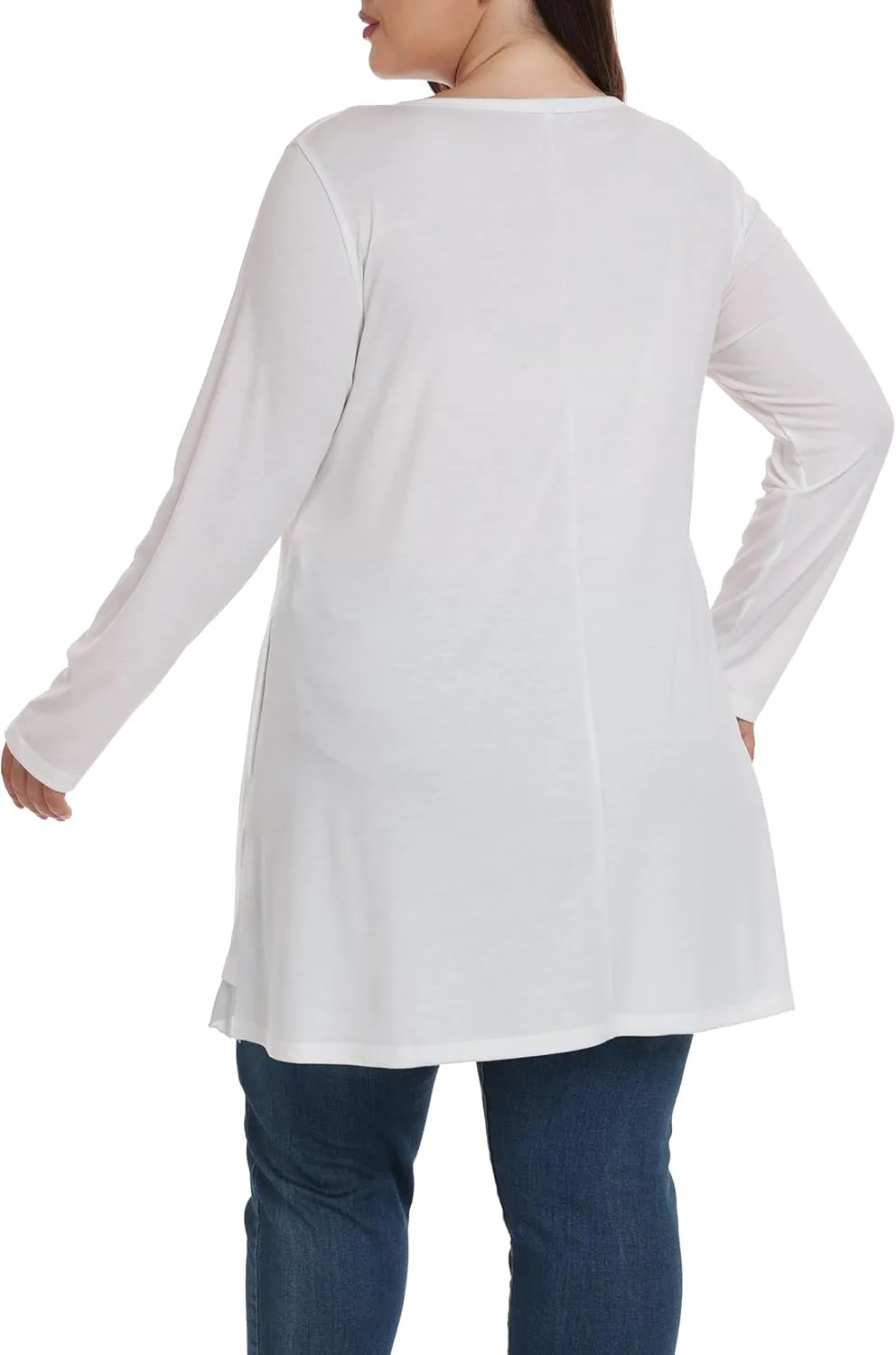 Shiaili Heather Plus Size Tunic Tops for Women Long Flowy Shirts for Leggings