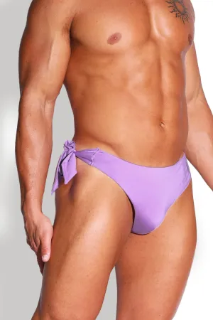 Side-tie Swim Briefs - Lavender