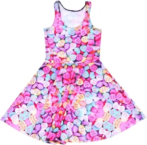 Sister Amy Women's Printed Elastic Sleeveless Breathable Camisole Skater Dress