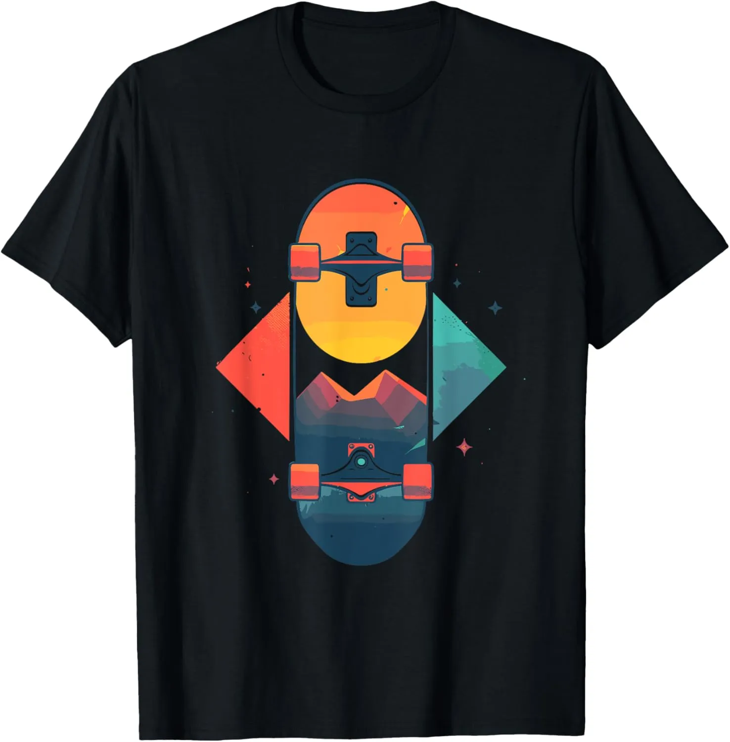 Skateboard Graphic Portrait Skater T-Shirt