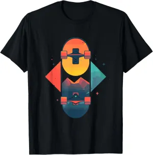 Skateboard Graphic Portrait Skater T-Shirt