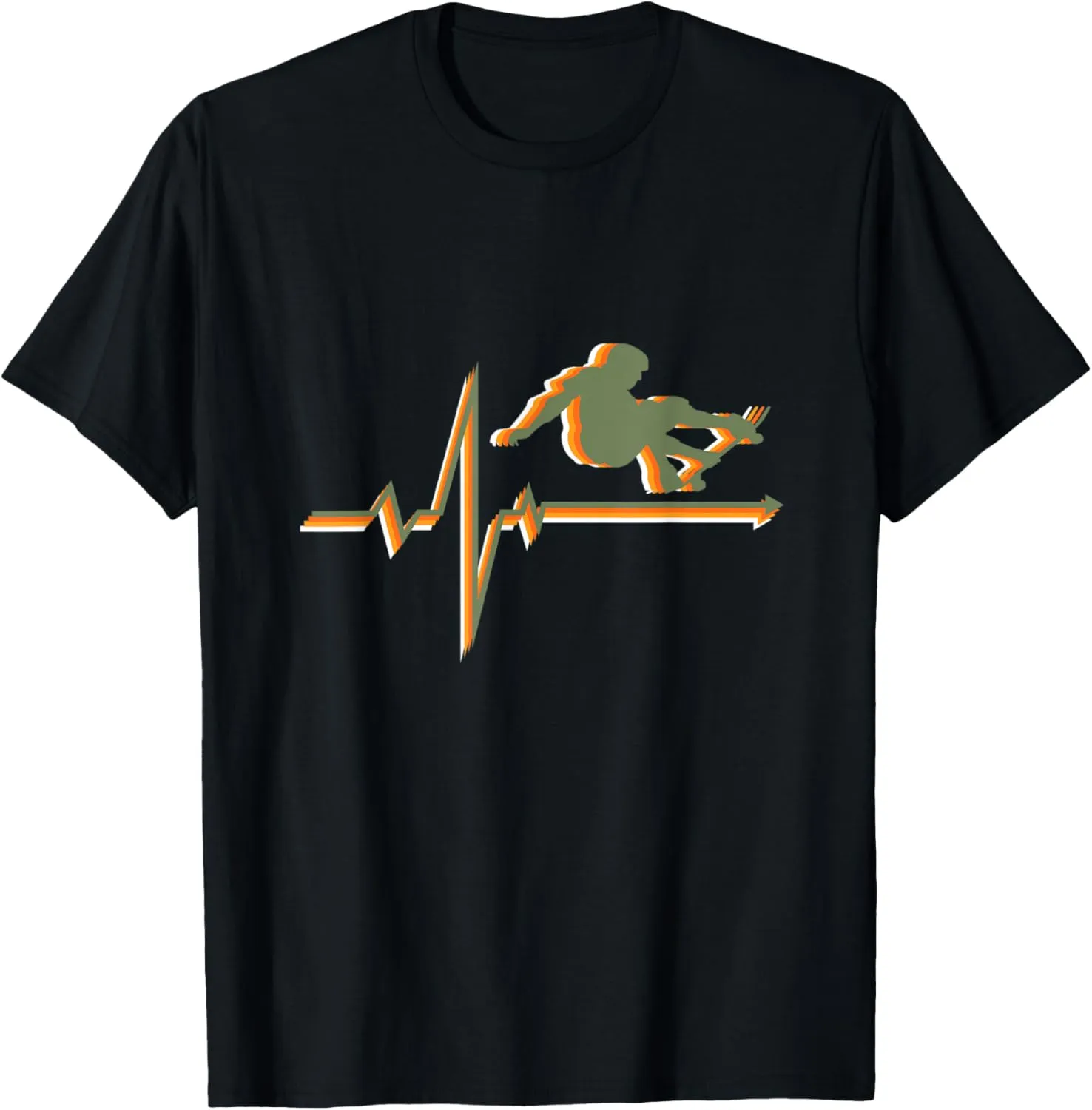Skateboarder Heartbeat Skateboarding Skateboard Graphic T-Shirt