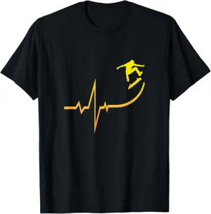 Skateboarder Heartbeat Skateboarding Skateboard Graphic T-Shirt