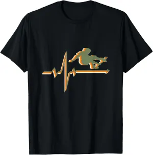 Skateboarder Heartbeat Skateboarding Skateboard Graphic T-Shirt