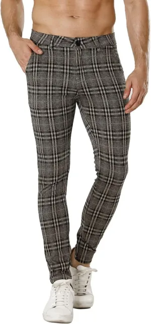smawell Mens Chinos Skinny Pants Slim Fit Stretch Casual Dress Pants