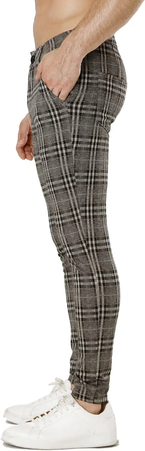 smawell Mens Chinos Skinny Pants Slim Fit Stretch Casual Dress Pants