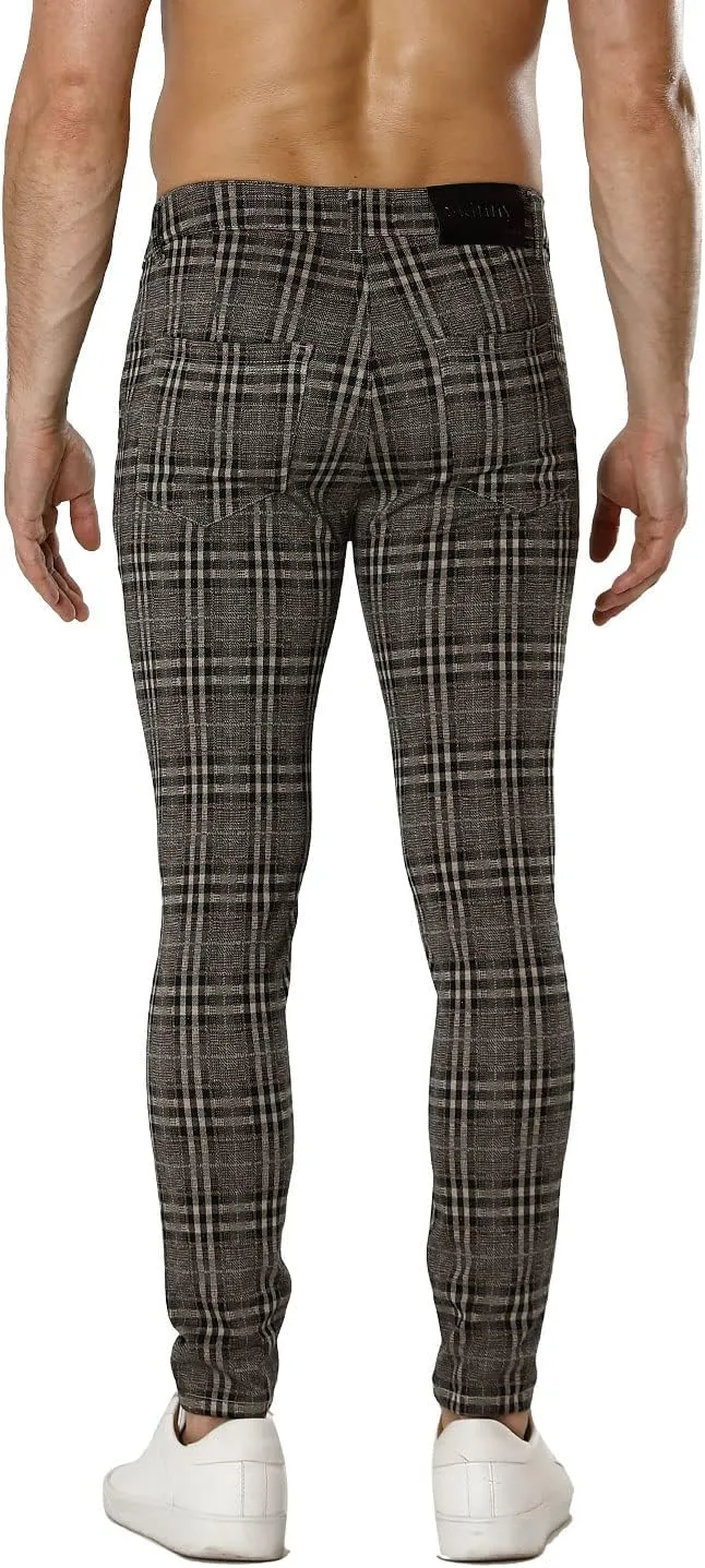 smawell Mens Chinos Skinny Pants Slim Fit Stretch Casual Dress Pants