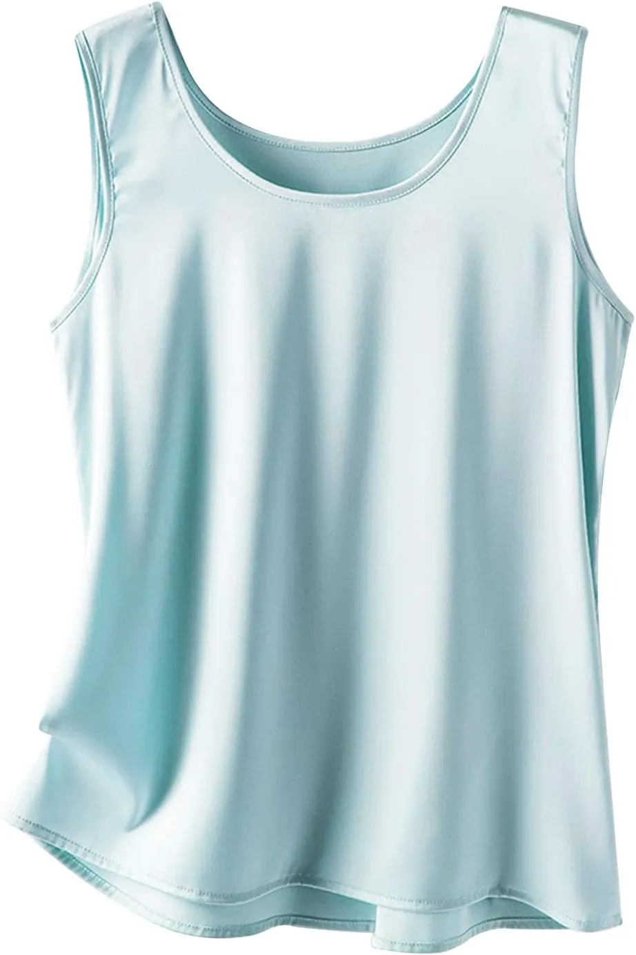 Snoly Women's Silky Satin Wide Strap Camisole Cowl Neck Camis Satin Tank Top Innerwear Silk Bottoming Shirt