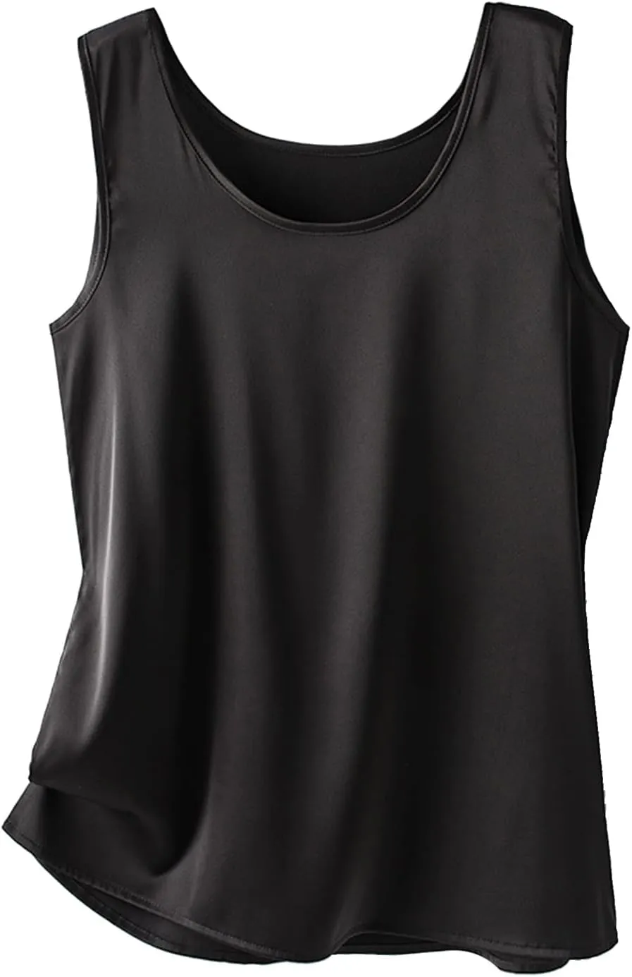 Snoly Women's Silky Satin Wide Strap Camisole Cowl Neck Camis Satin Tank Top Innerwear Silk Bottoming Shirt