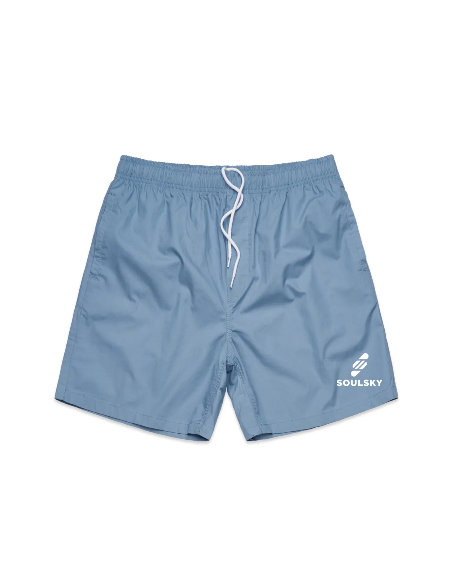 SOULSKY Men's Beach Shorts (Light Blue)