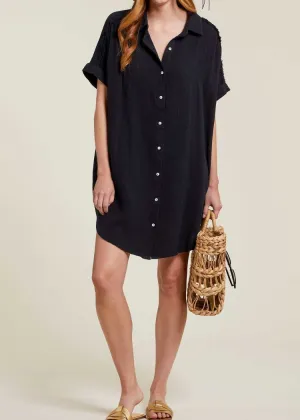 Sport Button Down Shirt Dress / Cover Up