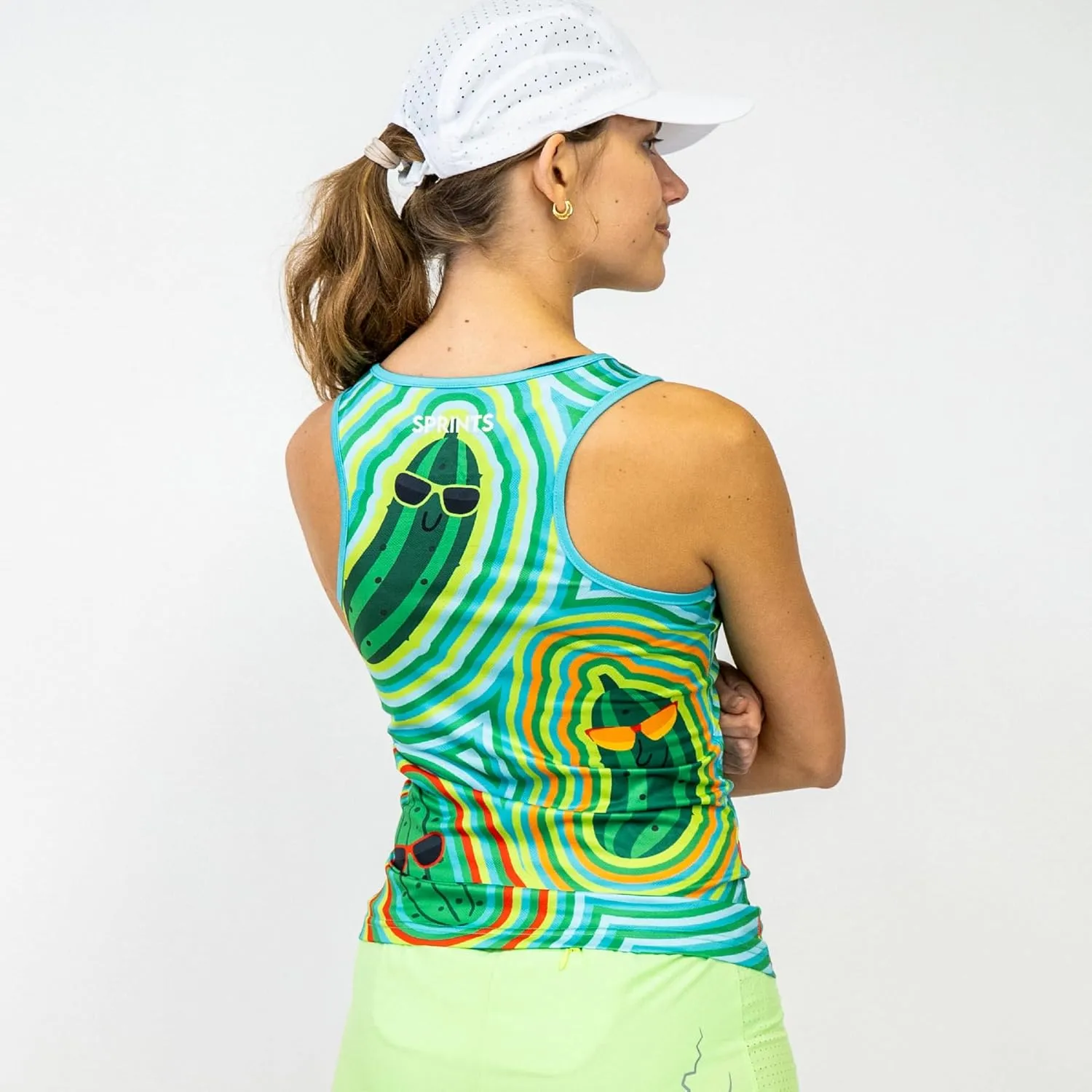 Sprints Women's High-Waisted Running Shorts with Liner, Back Pocket & Drawcord, Ultralight & Breathable