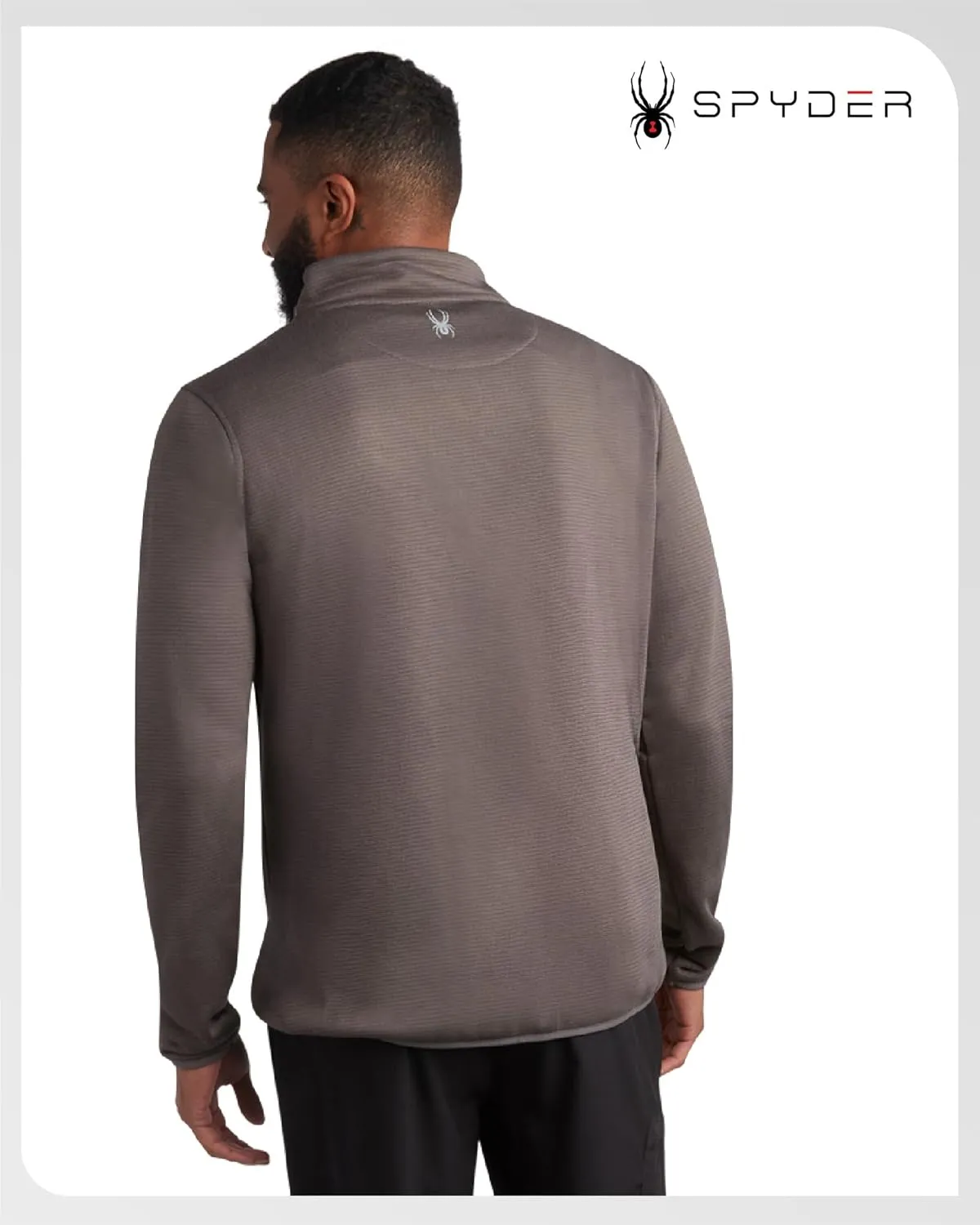 Spyder Mens Quarter Zip Pullover Sweatshirt - Athletic Fleece Sweater Quarter Zip Pullover Men - Mock Neck Sweatshirt for Men