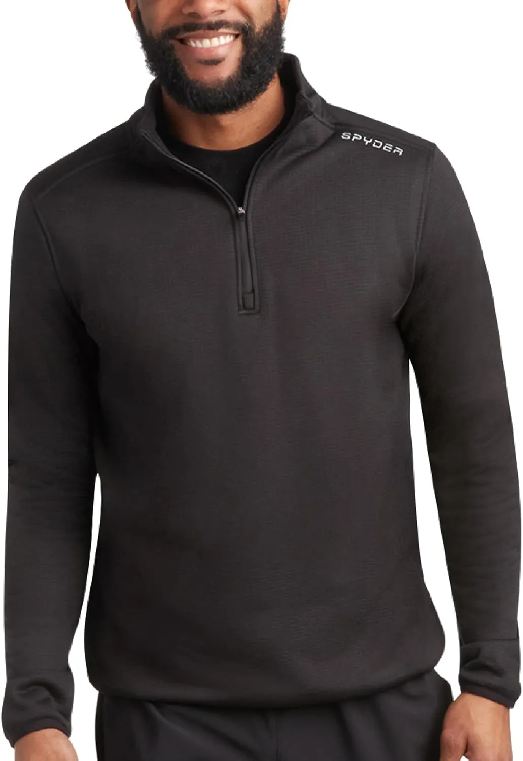 Spyder Mens Quarter Zip Pullover Sweatshirt - Athletic Fleece Sweater Quarter Zip Pullover Men - Mock Neck Sweatshirt for Men