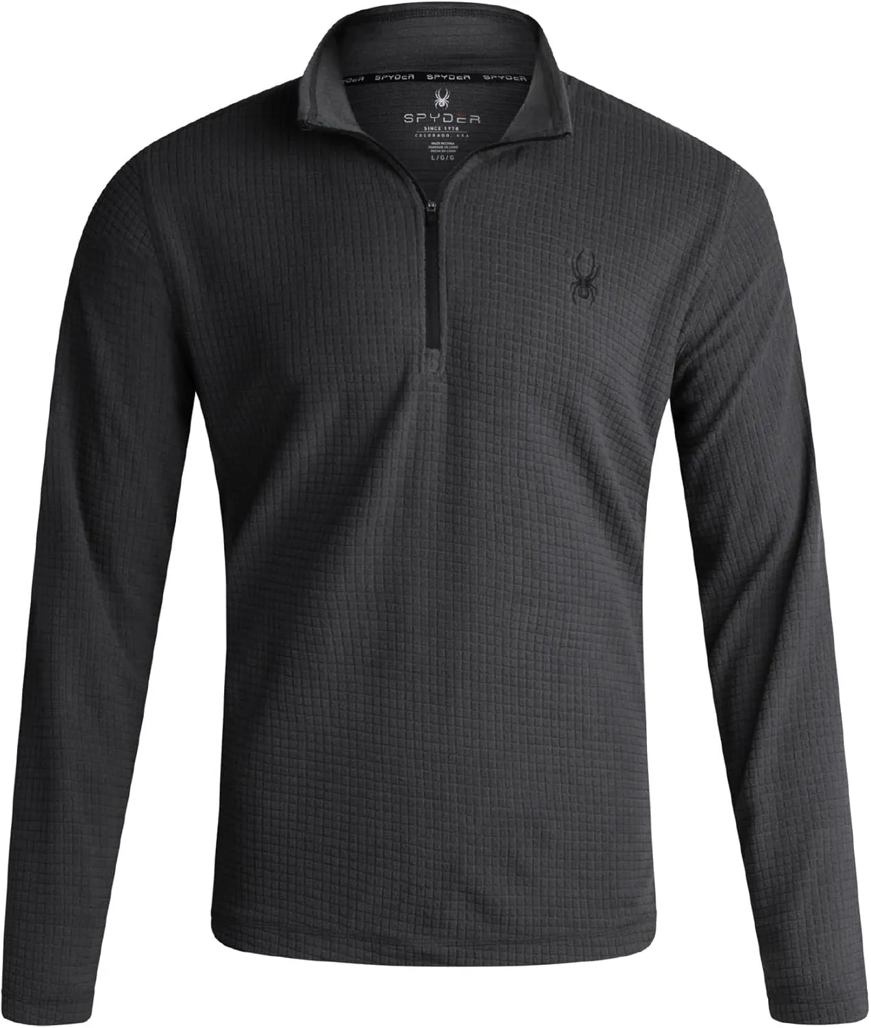 Spyder Mens Quarter Zip Pullover Sweatshirt - Athletic Fleece Sweater Quarter Zip Pullover Men - Mock Neck Sweatshirt for Men