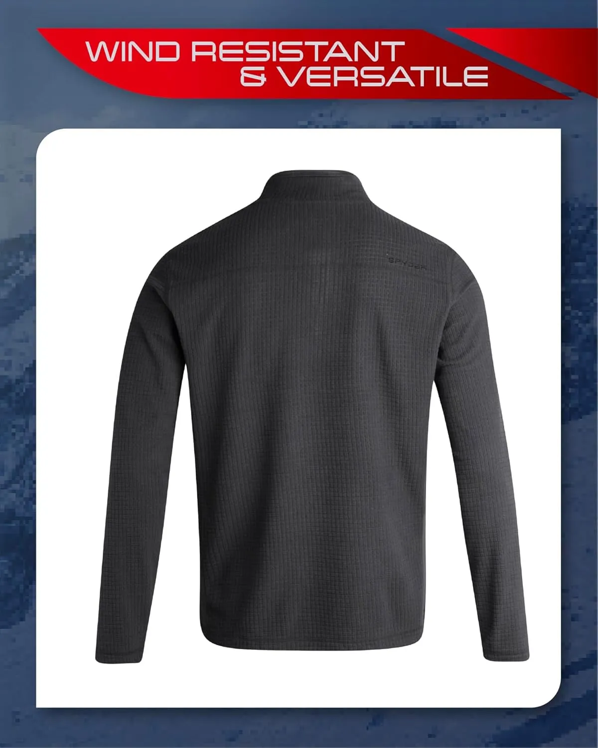 Spyder Mens Quarter Zip Pullover Sweatshirt - Athletic Fleece Sweater Quarter Zip Pullover Men - Mock Neck Sweatshirt for Men