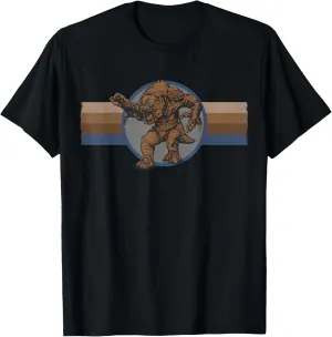 Star Wars Rancor Retro Vintage Striped Graphic T-Shirt T-Shirt
