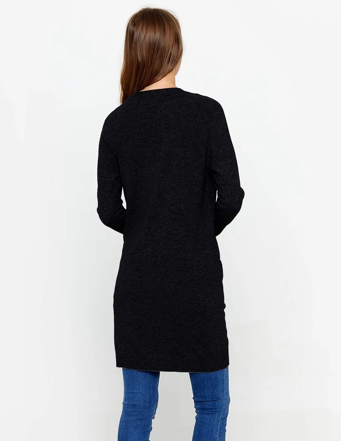 State Cashmere Women's Button Front Cardigan 100% Pure Cashmere V Neck Fashion Sweater Dress with Pockets