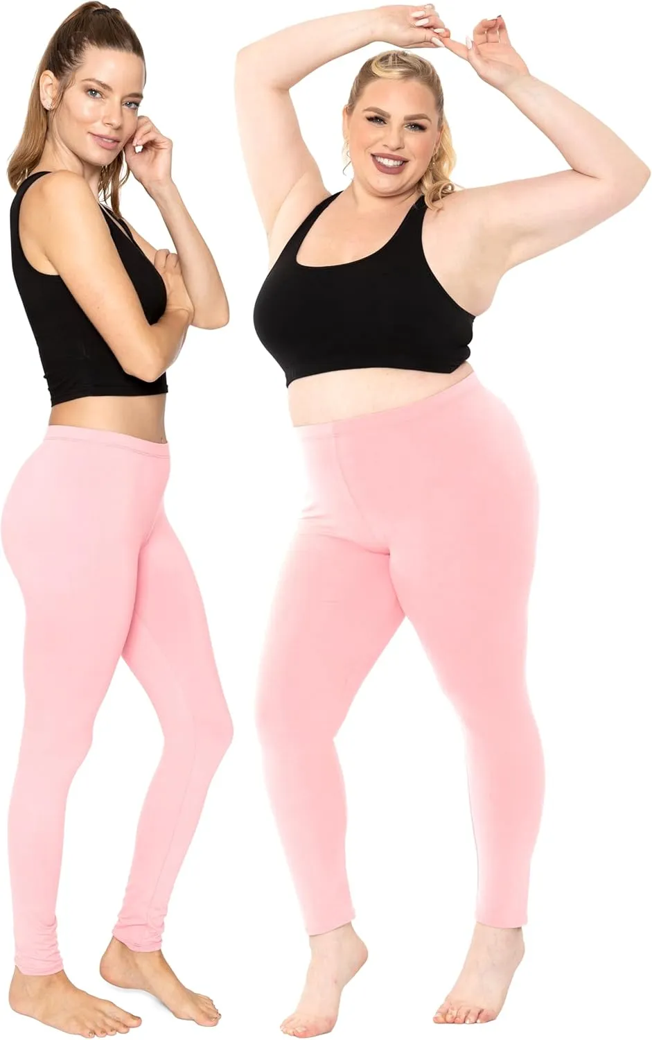 STRETCH IS COMFORT Women's Plus Size Knee & Full Length Cotton Leggings | X-Large - 7X