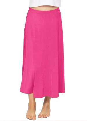 STRETCH IS COMFORT Youth Girls Flowy A-Line Skirt Knee Length and Ankle Length | Kids | Sizes 4-16