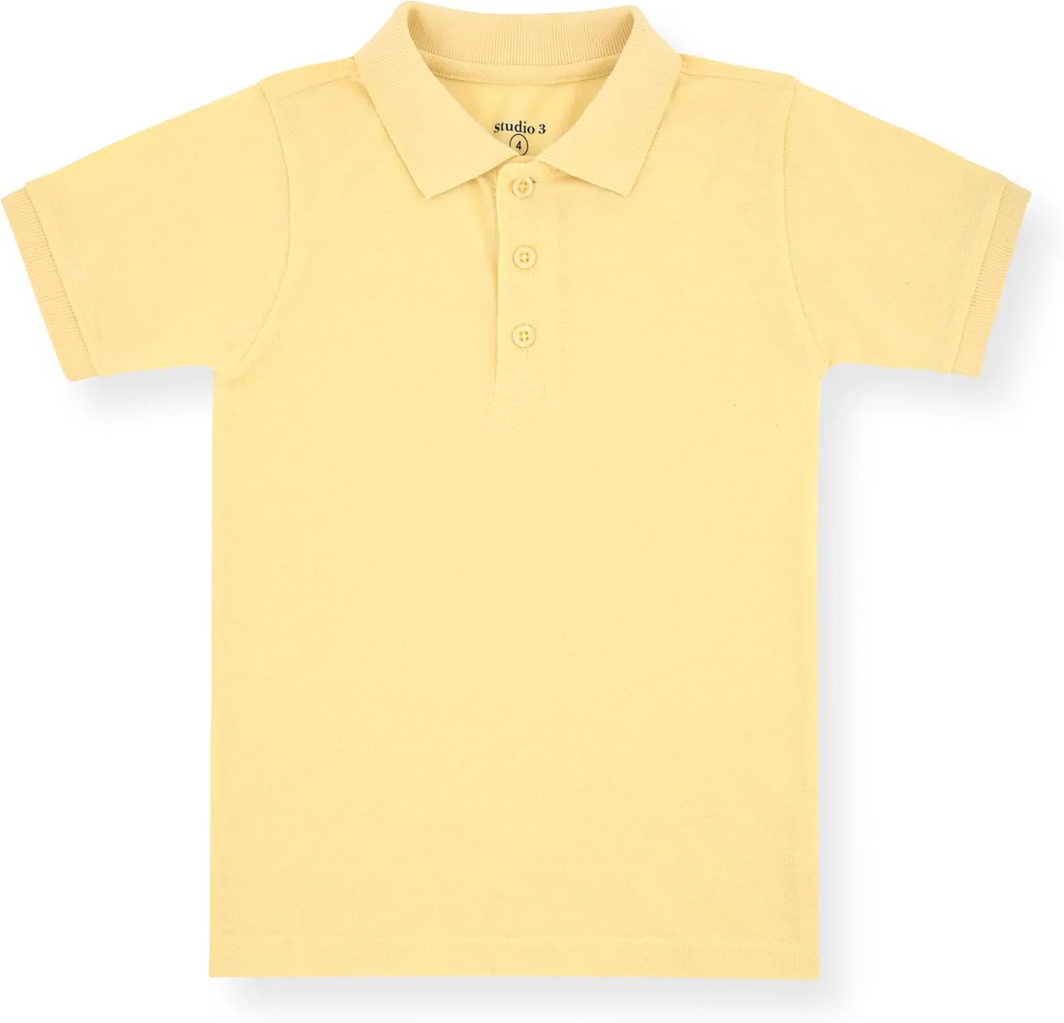 Studio 3 Boys - 4-Pack School Uniform Short and Long Sleeve Pique Polo Shirts