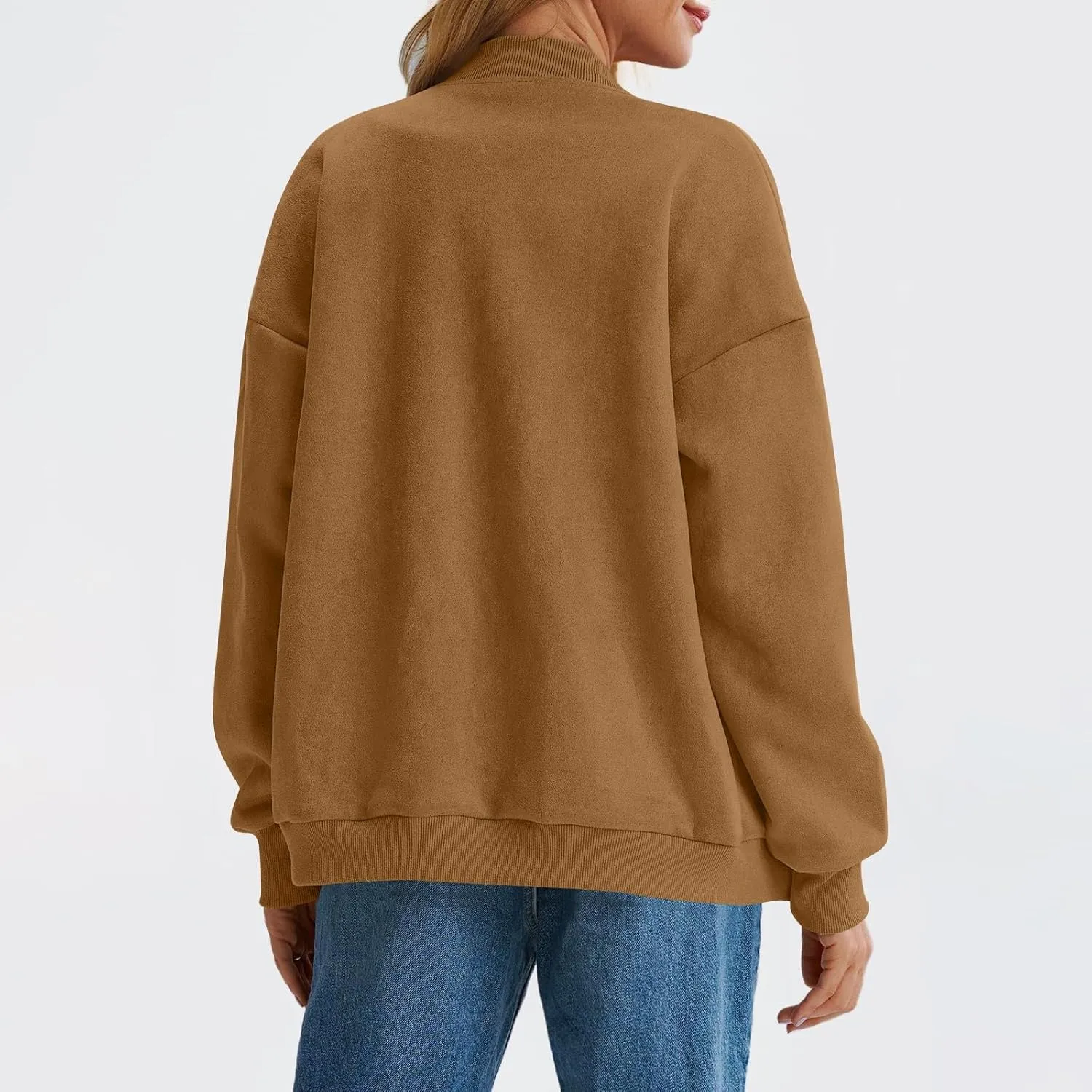 Suede Jacket Women Button Down Bomber Jacket Dressy Casual Varsity Moto Shackets with Pockets Fall Coat Y2k Clothes